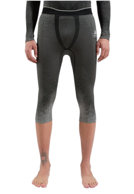 Odlo Performance Warm Blackcomb 3/4 Functional Underwear Trousers (seamless, freedom of movement) light grey/black men's