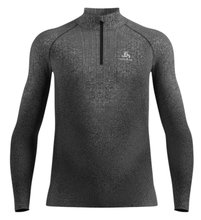 Odlo Langarmshirt Performance Warm Blackcomb (schnelltrocknend, nahtlos) Unterwäsche grau/schwarz Herren