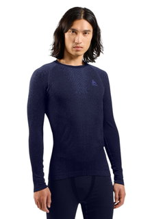 Odlo Long Sleeve Shirt Performance Warm Blackcomb (warm, seamless, quick-drying) Underwear dark blue Men's