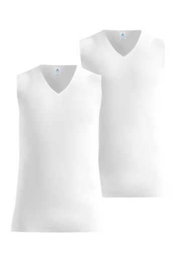 Odlo Active Light Functional Underwear Singlet with Neckline White Men's - Pack of 2