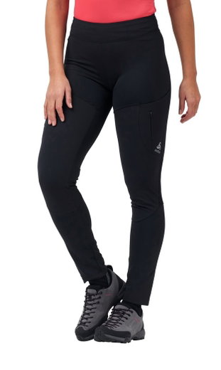 Odlo Spodnie biegowe Tights Ascent (lekkie, wodoodporne, swoboda ruchów) czarne damskie