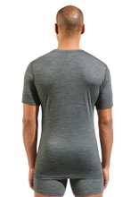 Odlo Funktionsunterwäsche Tshirt Natural Merino 160 (wärmeregulierung, Merinowolle) grau melange Herren