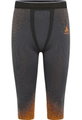 Odlo Funktionsunterwäsche 3/4 Hose Performance Warm Blackcomb (nahtlos, Bewegungsfreiheit) blau/orange Herren