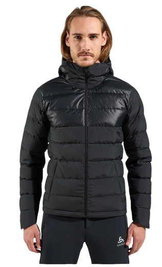 Odlo Winterjacke Severin N-Thermic Insulated mit Kapuze (wasserabweisend, winddicht, atmungsaktiv) schwarz Herren
