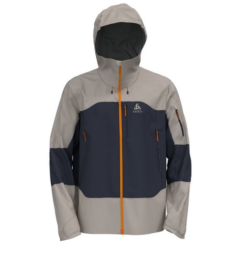 Odlo Wanderjacke X-Alp 3L (Hardshell, Kapuze, wasserdicht) silvergrau Herren