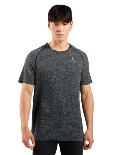 Odlo Sport-Freizeit Tshirt Essential Seamless (leicht, feuchtigkeitsregulierend) grau melange Herren