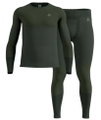 Odlo Performance Warm Functional Underwear Set Fundamentals (Long Sleeve Shirt and Long Trousers) Dark Green Men's