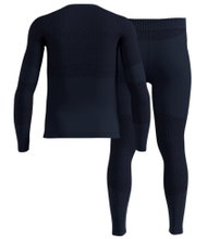 Odlo Funktionsunterwäsche-Set Fundamentals Performance Warm (Langarmshirt und lange Hose) dunkelblau Herren