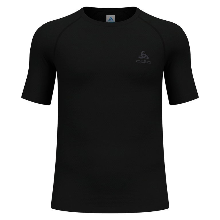 Odlo Funktionsunterwäsche Shirt Performance Wool 140 (Merino-Mix , nahtlos, schnelltrocknend) schwarz Herren