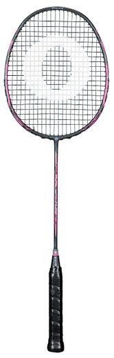 OLIVER Badmintonschläger Dual Tec Flow (84g/kopflastig/flexibel) 2025 schwarz/pink - besaitet -