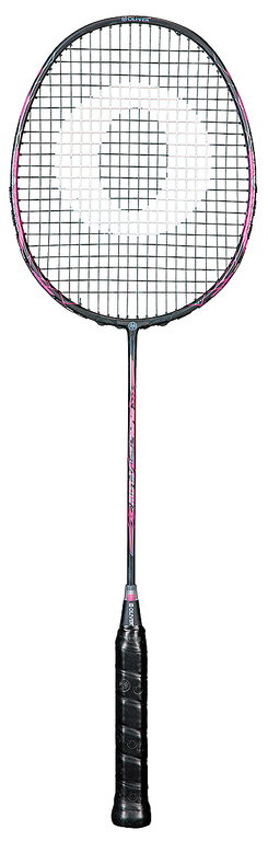 OLIVER Badmintonschläger Dual Tec Flow (84g/kopflastig/flexibel) 2025 schwarz/pink - besaitet -