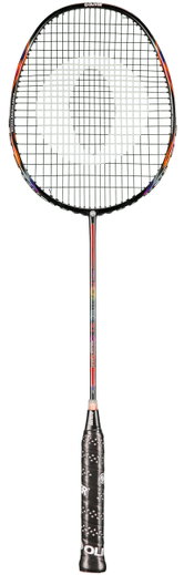 OLIVER Badmintonschläger MicroTec 10 (leicht grifflastig, flexibel) 2025 schwarz/bunt - besaitet -
