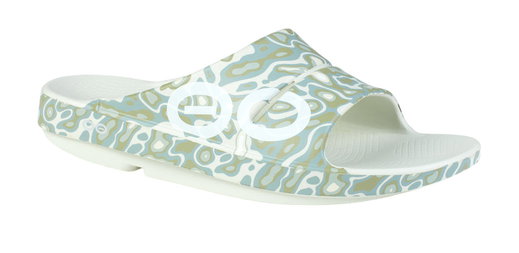 Oofos Sandale Recovery OOahh Sport Cosmic Gray Water Camo - grau/camogrün - 1 Paar