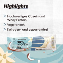 PowerBar Eiweissriegel Protein Plus 30% (Reich an Proteinen) Vanille/Kokos 15x55g Box