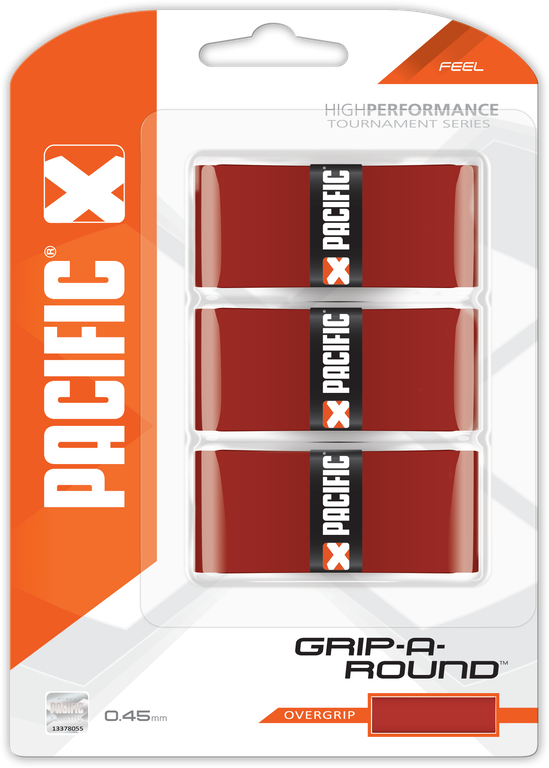 Pacific Overgrip Grip Around 0.45mm red 3 pack