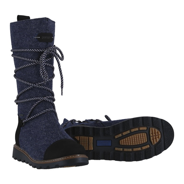 Pomar Winterstiefel Ruka GTX (Filzstiefel, wasserdicht, extrem warm) dunkelblau Damen