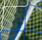 Powershot striped football goal net white/blue 7.32m x 2.44m x 2m x 2m