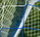 Powershot Fussballtor-Netz gestreift weiss/blau 7,32m x 2,44m x 2m x 2m