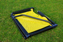 Powershot Mini Football Goal Foldable from Aluminium (Weatherproof) 1.5m x 1m - Yellow -