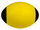 Powershot Schaumstoffball Rugbyball 65x55cm gelb