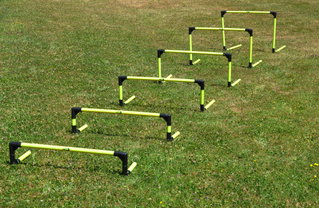 Powershot Training hurdles Set (plug-in system) yellow - 6 pieces incl. bag