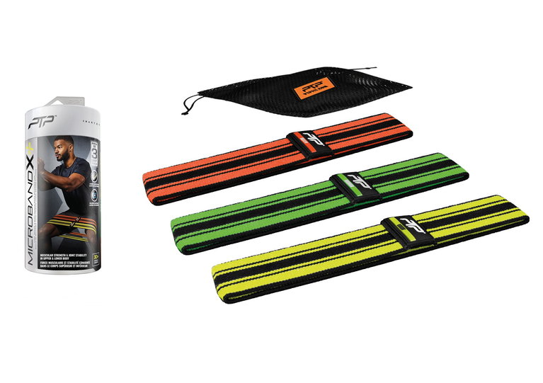 PTP Resistance Band (Microband X 2.0) - light 7.9kg, medium 11.9kg, heavy 15.9kg - Combo Set - 3 pieces