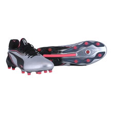 Puma Fussballschuhe King Ultimate FG/AG (für festen Boden/Kunstoberflächen) 2025 silber/schwarz Herren