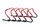 Pure2Improve Trainingshürden Set (höhen verstellbar) - 5 Stück inkl. Tasche rot/schwarz