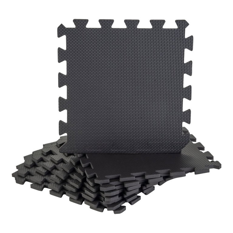 Pure2Improve Unterlegmatte (Puzzlematte 8 Elemente) - schwarz - 1 Stück