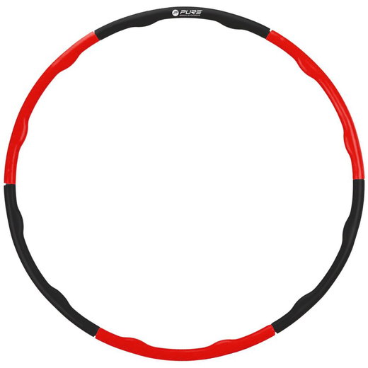 Pure2Improve Gymnastikreifen Hula-Hoop (faltbar) - schwarz/rot