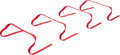 Pure2Improve Trainingshürden Set - 4 Stück 14cm rot