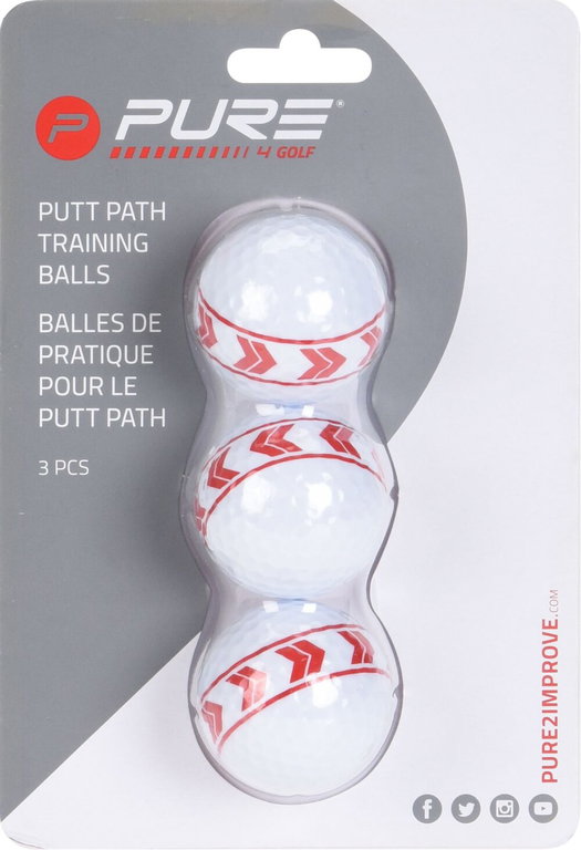 Pure2Improve Golfball Putting-Pfad Set - 3 Stück weiss