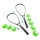 Pure4Fun Speedbadminton-Set (2xAlu-Schläger, 3xSpeeder, 8xMarkierungshütchen, Tasche)