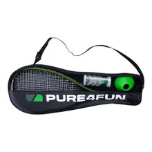 Pure4Fun Speed Badminton Set (2x Aluminium Rackets, 3x Speeder, 8x Marking Cones, Bag)
