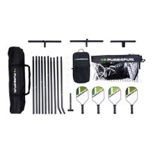 Pure4Fun Pickleball Set (1x Net, 4x Paddles, 6x Balls, 2x Bags)