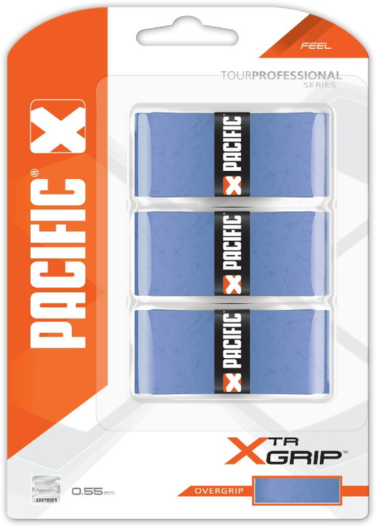 Pacific Overgrip xTR 0.55mm (samtige Oberfläche) blau 3er