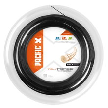 Pacific Tennissaite Poly Force (Haltbarkeit+Kontrolle) schwarz 200m Rolle