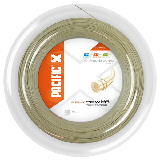 Pacific Sznur tenisowy Poly Power Comp (trwałość) naturalny 200m rolka
