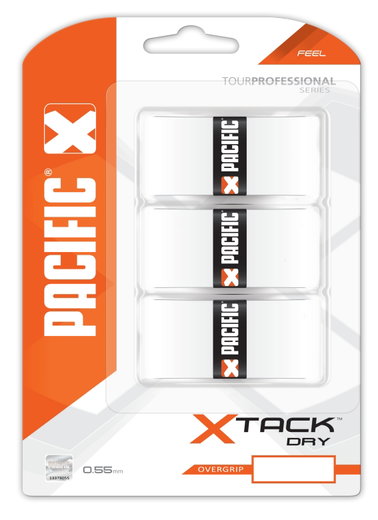 Pacific Overgrip xTack Dry 0.55mm weiss 3er