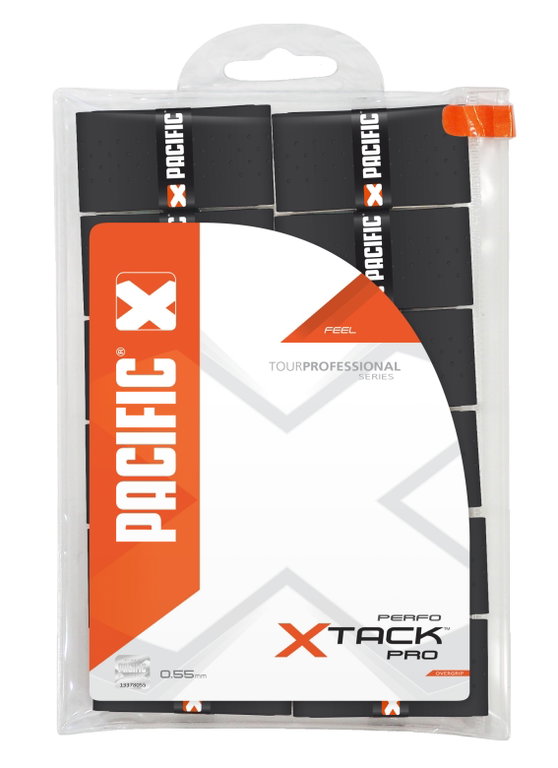 Pacific Overgrip xTack Pro Perfo 0.55mm schwarz 12er Clip-Beutel