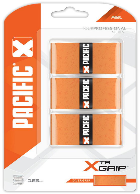 Pacific Overgrip xTR 0.55mm (velvety surface) orange 3-pack