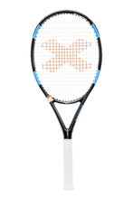 Pacific Tennisschläger BXT Raptor 107in/275g/Komfort schwarz/cyanblau - besaitet -