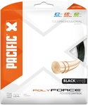 Pacific Tennissaite Poly Force (Haltbarkeit+Kontrolle) schwarz 12m Set