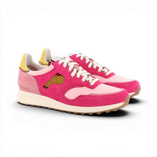 Panafrica Sneaker Arusha Fuchsia pink/gelb Damen