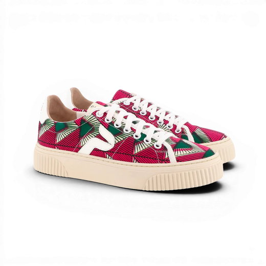 Panafrica Sneaker Bini Delta burgunderrot Damen