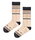 Polar Star Tagessocke Crew Aggende Wintermuster (Baumwolle, warm) beige/schwarz - 1 Paar