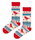 Polar Star Tagessocke Crew Fugl (Baumwolle, warm) cremeweiss/rot/blau - 1 Paar