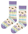 Polar Star Tagessocke Crew Villbie (Baumwolle, warm) beige/violett - 1 Paar