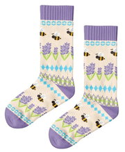 Polar Star Tagessocke Crew Villbie (Baumwolle, warm) beige/violett - 1 Paar