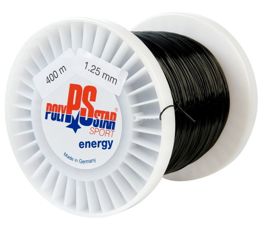 Polystar Tennissaite Energy (Haltbarkeit+Power) schwarz 400m Rolle